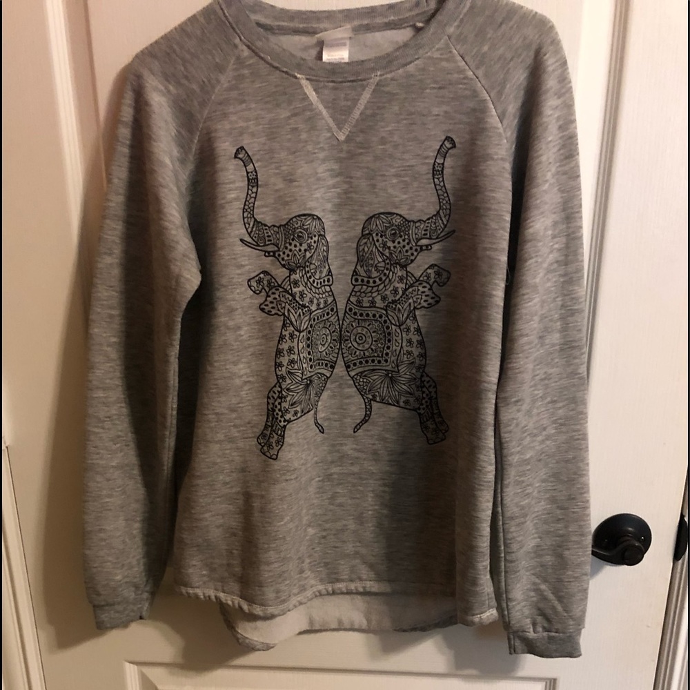 Elephant crew neck hoodie